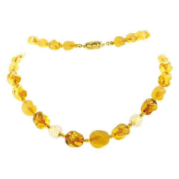 Thirty Inch Multi-Colored Glass Bead Necklace