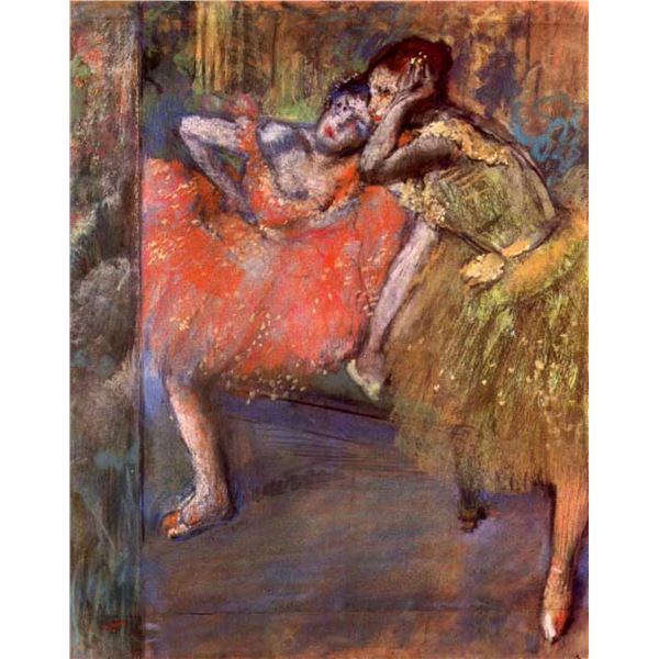 Edgar Degas - Two Dancers Behind The Scenes