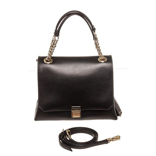 Miu Miu Black Leather Chain Handbag