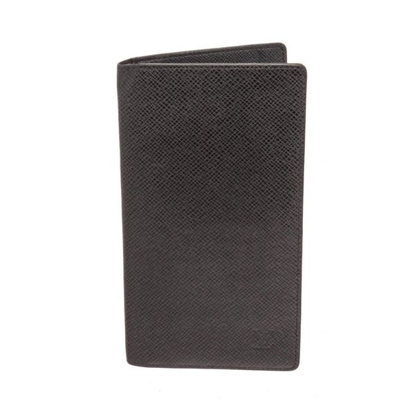 Louis Vuitton Black Ron Checkbook Long Wallet