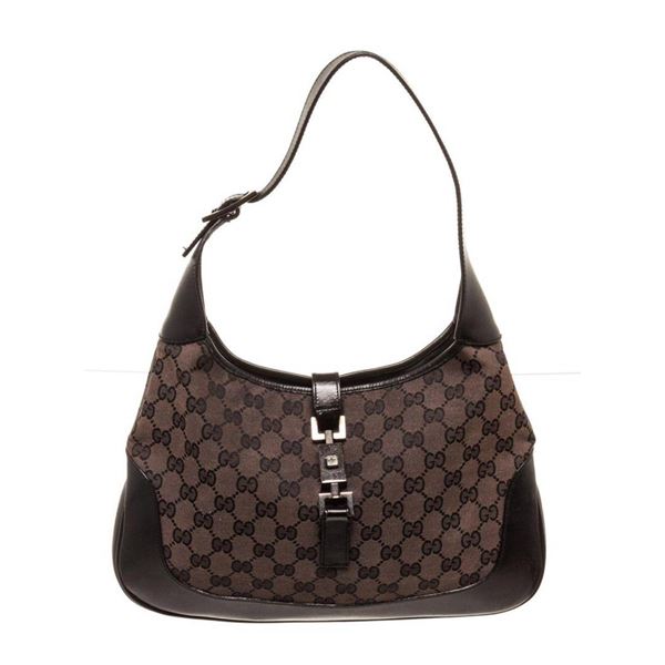 Gucci Brown Canvas Jackie Shoulder Bag