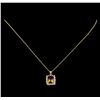 Image 2 : 3.71 ctw Ametrine and Diamond Pendant With Chain