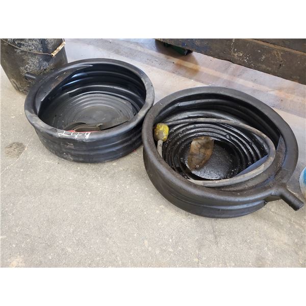 2 oil catch pans
