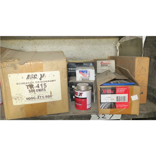 lot of misc tire repair supplies