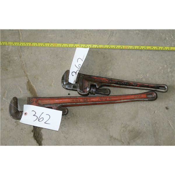 2 pipe wrenches