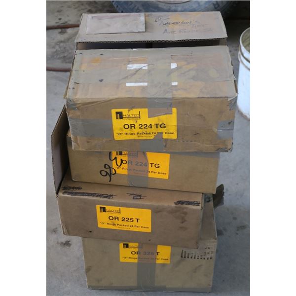 4 boxes loader tire o-rings various sizes