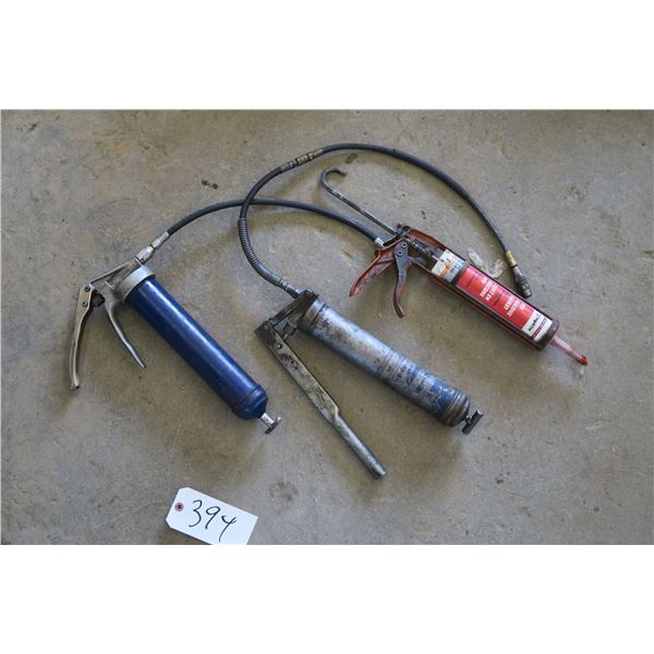 2 grease guns & caulking gun