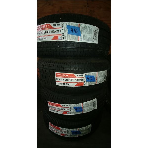 (4) FIRESTONE 215/55R16, 4 TIMES BID PRICE