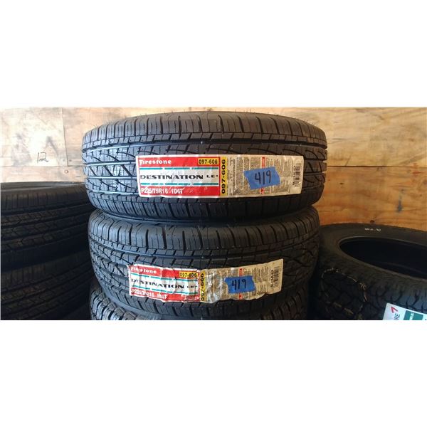 (2) FIRESTONE 225/75R16, 2 TIMES BID PRICE