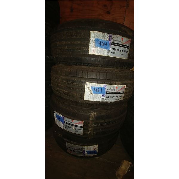 (4) KUMHO 235/60R16XL, 4 TIMES BID PRICE