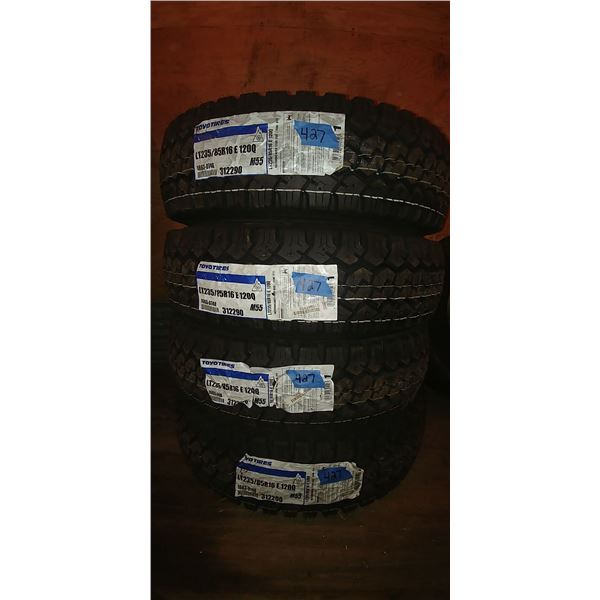 (4) TOYO LT 235/85R16, 2 TIMES BID PRICE