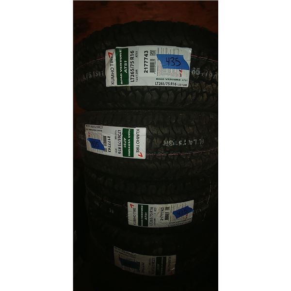 (4) KUMHO 265/70R16, 4 TIMES BID PRICE