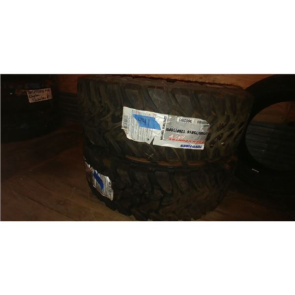 (2) TOYO 285/75R16, 2 TIMES BID PRICE