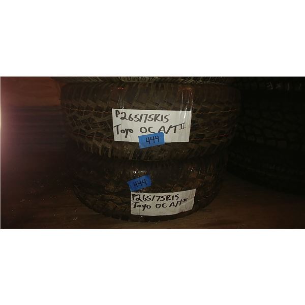 (2) TOYO 285/75R16, 2 TIMES BID PRICE