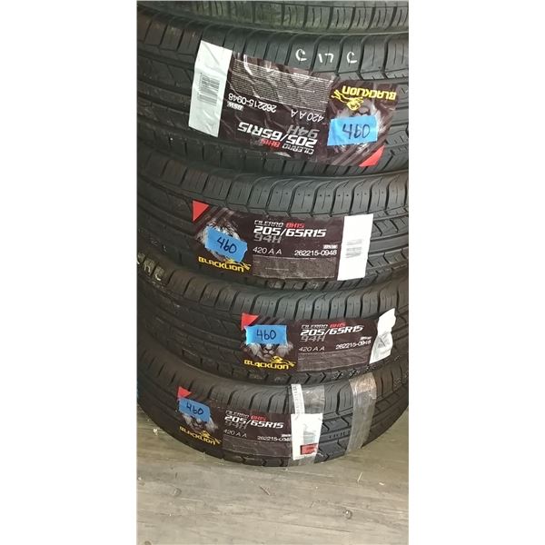 (4) BLACK LION 205/65R15, 4 TIMES BID PRICE