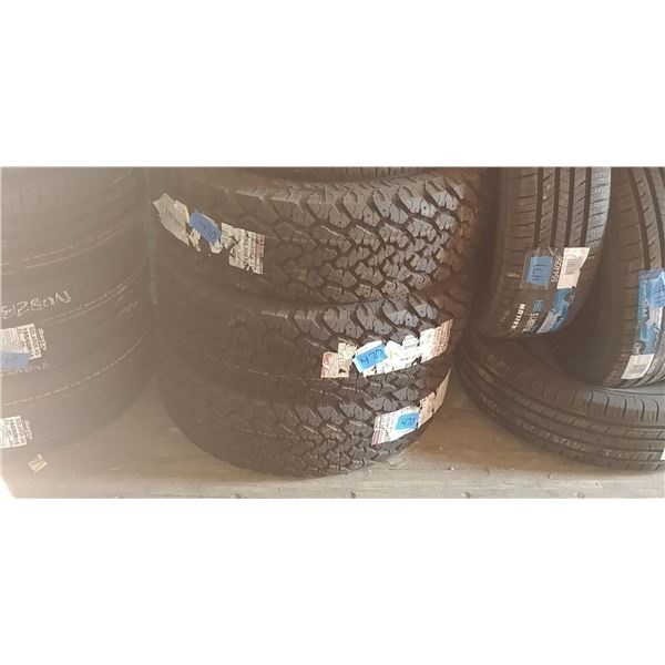 (3) GENERAL TIRE 27X8.50R14LT, 3 TIMES BID PRICE
