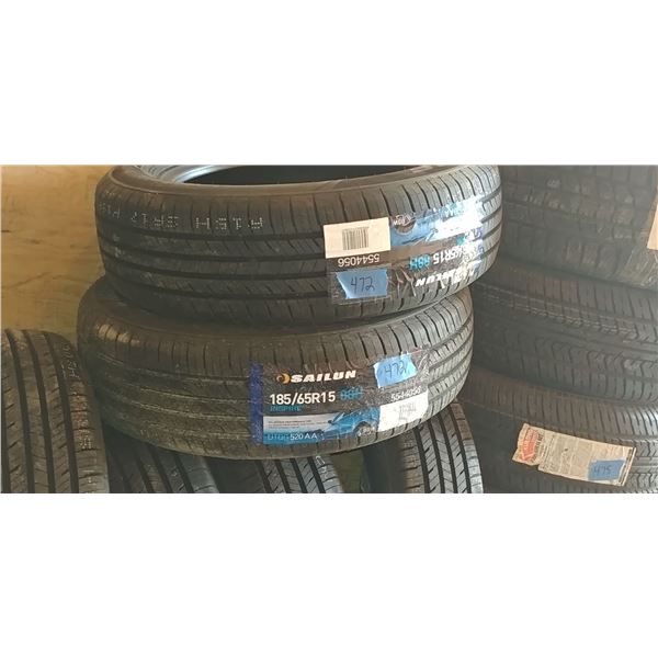 (2) SAILUN 185/65R15, 2 TIMES BID PRICE