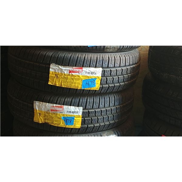 (4) MARSHALL 195/65R14, 4 TIMES BID PRICE