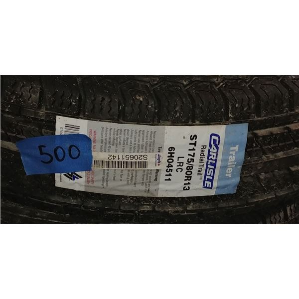 (4) CARLISLE ST175/80R13, 4 TIMES BID PRICE
