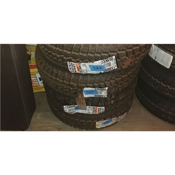(4) TEMPRA 225/75R15, 4 TIMES BID PRICE