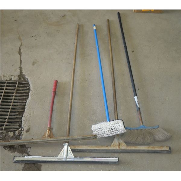 floor squeegee, broom, etc