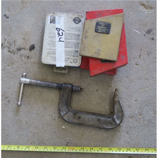 c clamp & partial drill bit ends