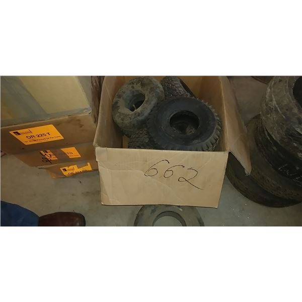 8 tires, 1 tube 410/3.50/4