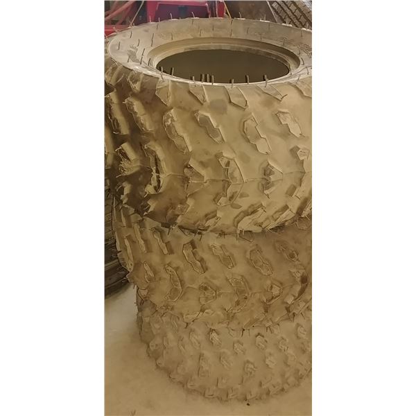 3 quad tires (2) 22/10/10 & (1) 22/10/11