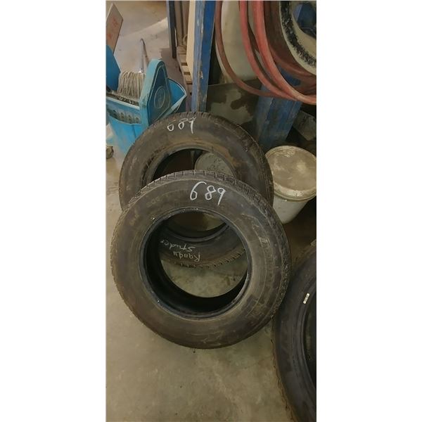 2 tires (1) 205/75/15 & (1) 205/75/15