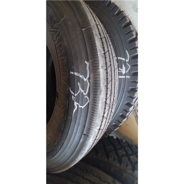 (2) BRIDGESTONE 11R22.5, 2 TIMES BID PRICE