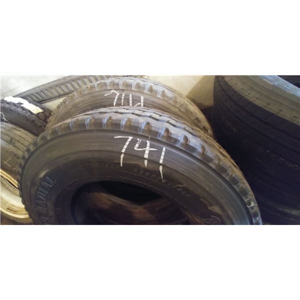 (2) FIRESTONE T819 RADIAL 11R24.5, 2 TIMES BID PRICE