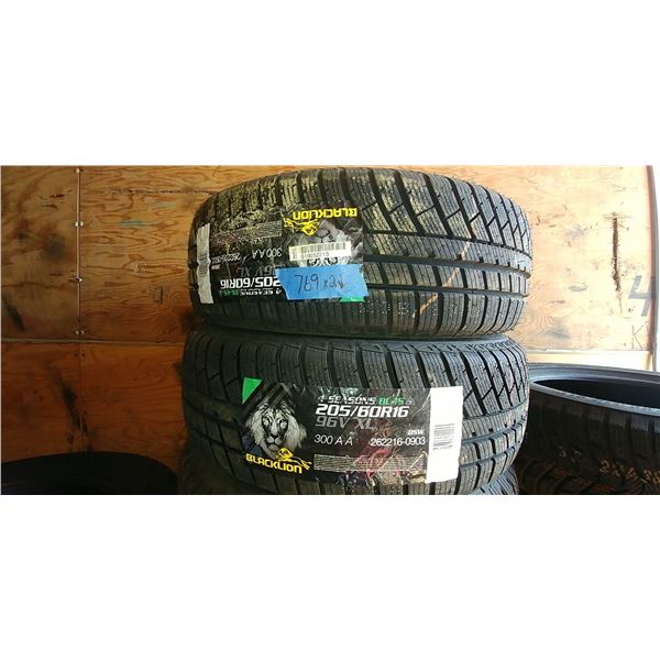 (2) BLACK LION 205/60R16, 2 TIMES BID PRICE