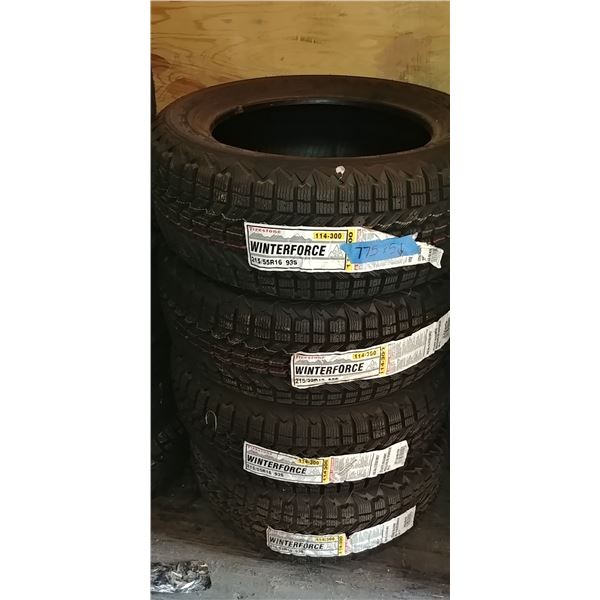 (4) FIRESTONE 215/55R16, 4 TIMES BID PRICE