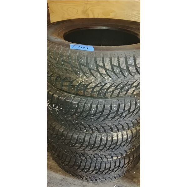 (4) BLACK LION 215/70R16 STUDED, 4 TIMES BID PRICE