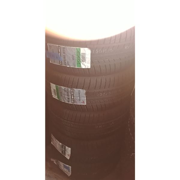 (4) KUMHO 225/50R16, 4 TIMES BID PRICE