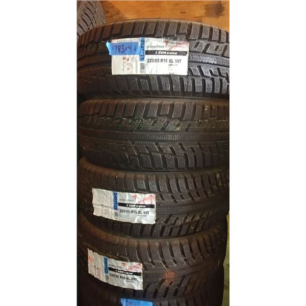 (4) KUMHO 225/55R16, 4 TIMES BID PRICE