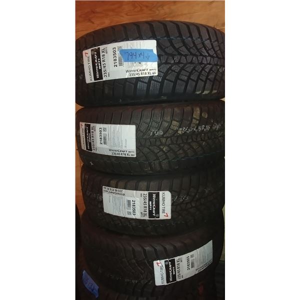 (3) KUMHO 235/45R18, 3 TIMES BID PRICE