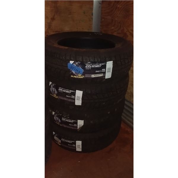 (4) BLACK LION WINTER TAMER 215/65R17, 4 TIMES BID PRICE