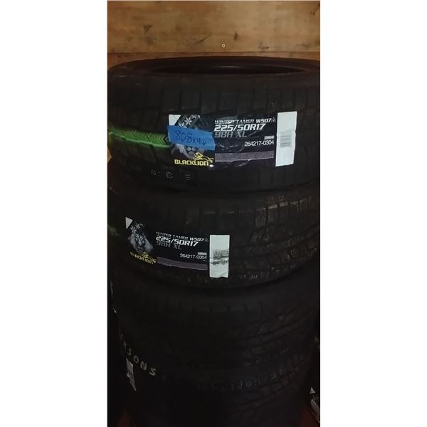 (4) BLACK LION WINTER TAMER 225/50R17, 4 TIMES BID PRICE