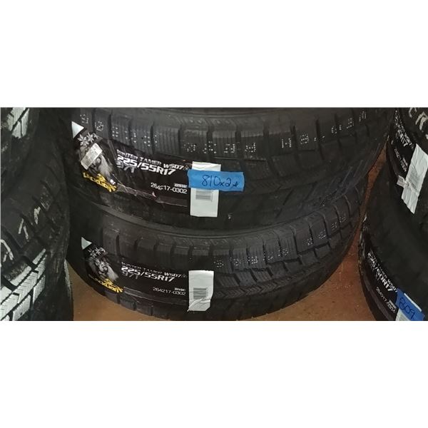 (2) BLACK LION WINTER TAMER 225/55R17, 2 TIMES BID PRICE