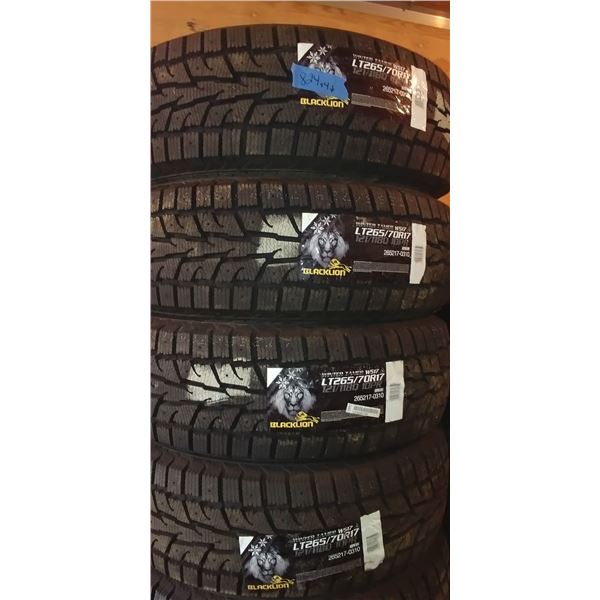(4) BLACK LION WINTER TAMER 265/70R17, 4 TIMES BID PRICE