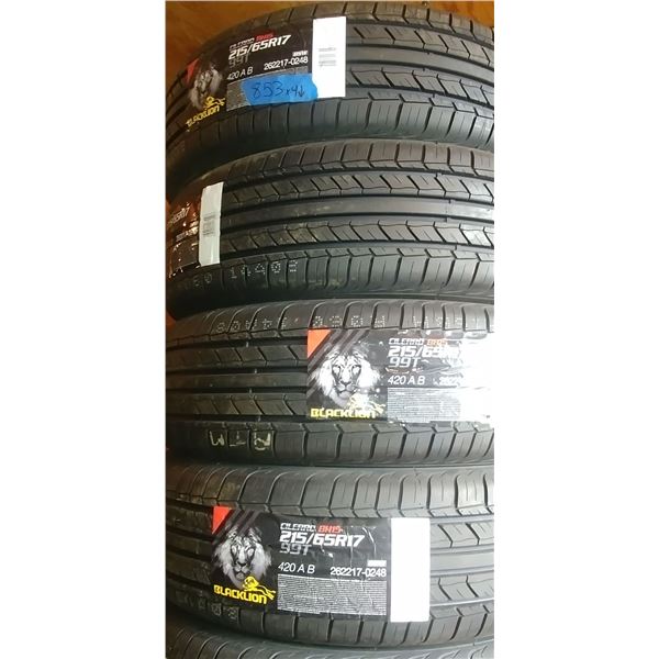 (4) BLACK LION CILERRO 215/65R17, 4 TIMES BID PRICE