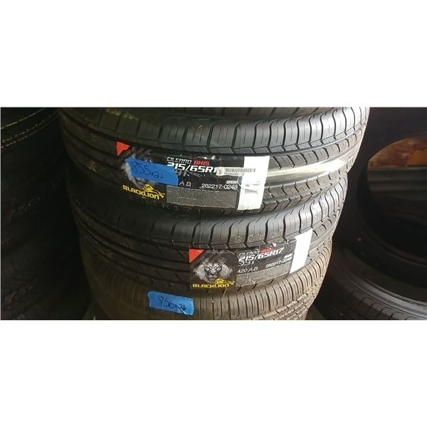 (2) BLACK LION CILERRO 215/65R17, 2 TIMES BID PRICE
