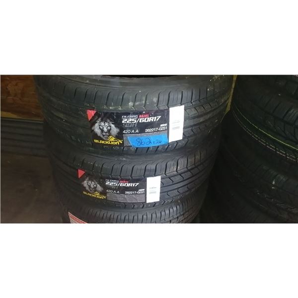 (2) BLACK LION CILERRO 225/60R17, 2 TIMES BID PRICE