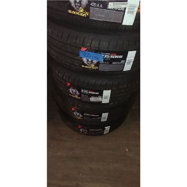 (4) BLACK LION 235/60R18, 4 TIMES BID PRICE
