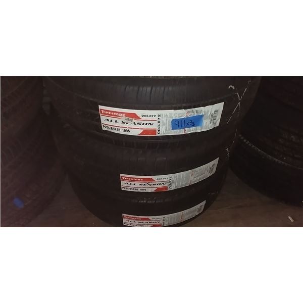 (3) FIRESTONE 255/65R18, 3 TIMES BID PRICE