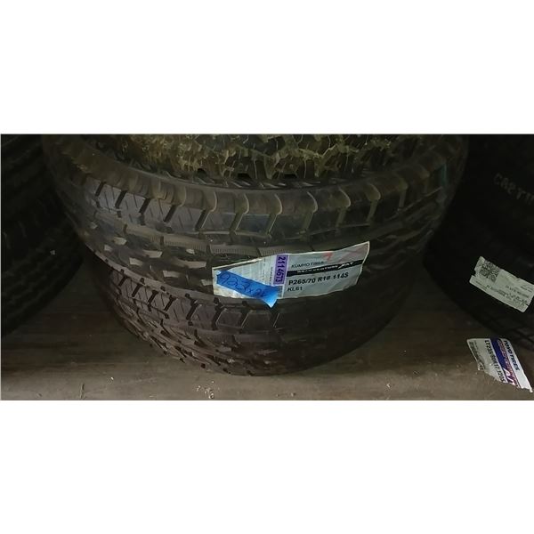 (2) KUMHO ROADVENTURE 265/70R18, 2 TIMES BID PRICE