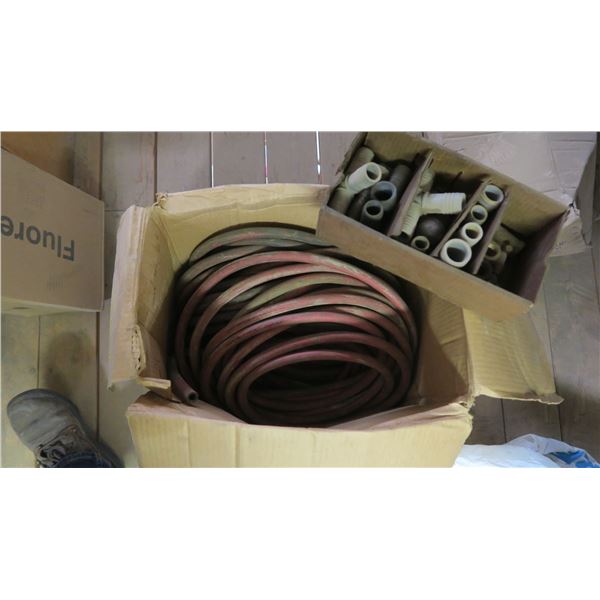 box of air hose & plastic t connectors