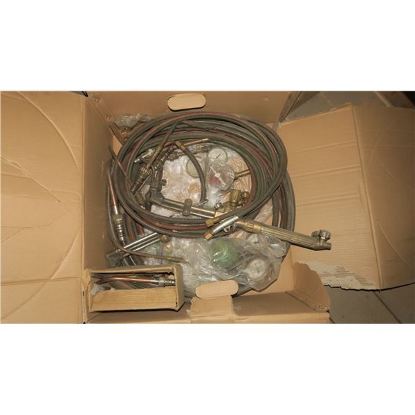 acetalyne hoses, guages & box of tips