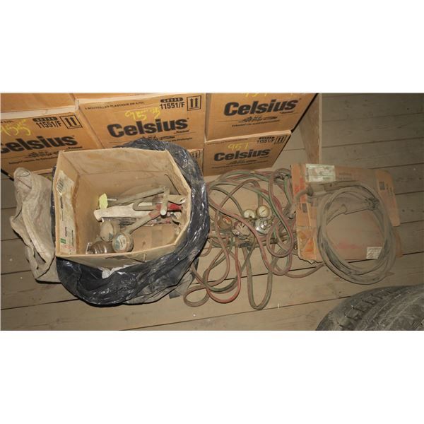 acetalyne hose, guages & torch